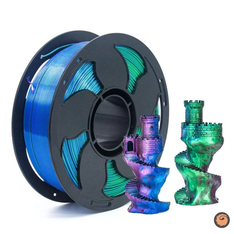 Multicolor PLA Silk 3D Printer Filament